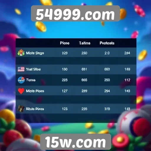Comparativo entre jogos populares na plataforma 54999.com